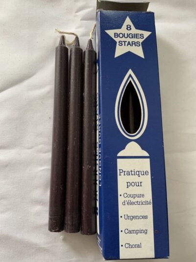 Brown Stars candle pack of 8