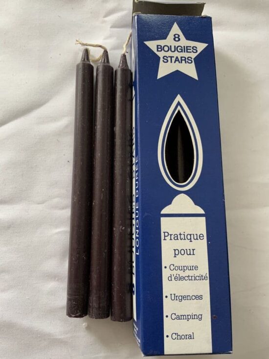 Brown Stars candle pack of 8