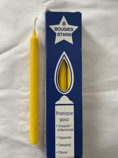 Yellow Stars candle – pack of 8