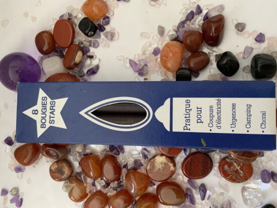Brown Stars candle pack of 8